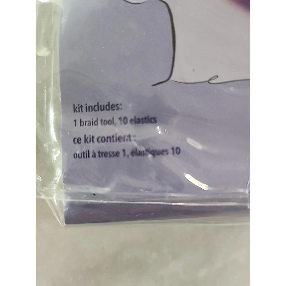 NEW Claire's Boxer Braids Kit/1 Braid Tool & 10 Elastics  French Braid UNOPENED